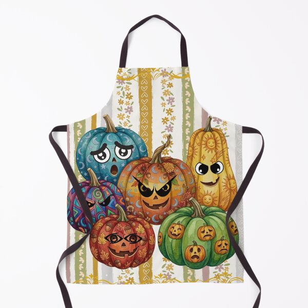 Item preview, Cute and Spooky Jack-o'-Lanterns Set with Vintage Floral Pattern Background designed and sold by VibranPalette.