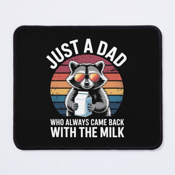 Item preview, Just a Dad Who Always Came Back With the Milk Funny Raccoon Dad Vintage Father's Day Gift designed and sold by Zizo-DR44.