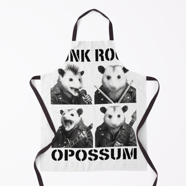 Item preview, Opossum Rock Band Collage Black & White Fun Animal designed and sold by msolgray.