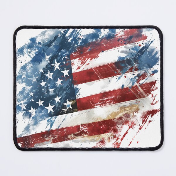 Item preview, Abstract USA Flag Splatter Distressed Grunge Paint Art designed and sold by NotasCreativa.