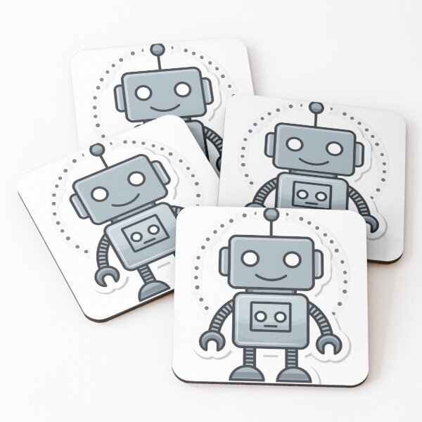Item preview, Cute Retro Robot Character designed and sold by redblink store.
