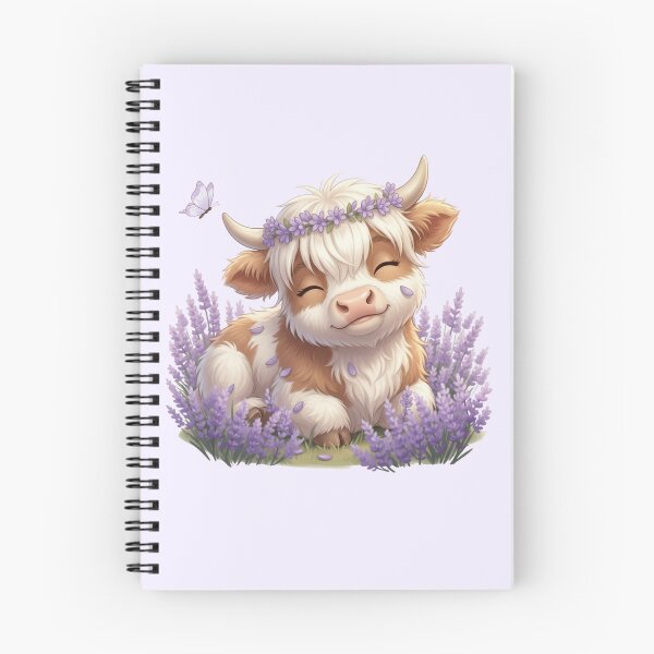 Item preview, Moo In Bloom Peaceful Highland Cow Lavender Field designed and sold by HumTumMe.