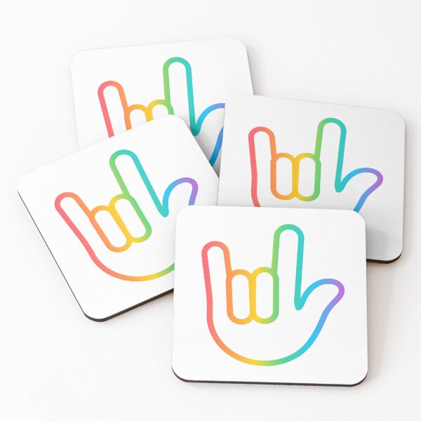 Item preview, I Love You ASL Rainbow designed and sold by Rainbow Stegosaurus.