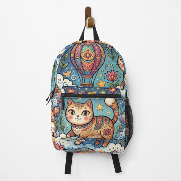 Item preview, Cute Cat Hot Air Balloon Pattern designed and sold by Iampoji.
