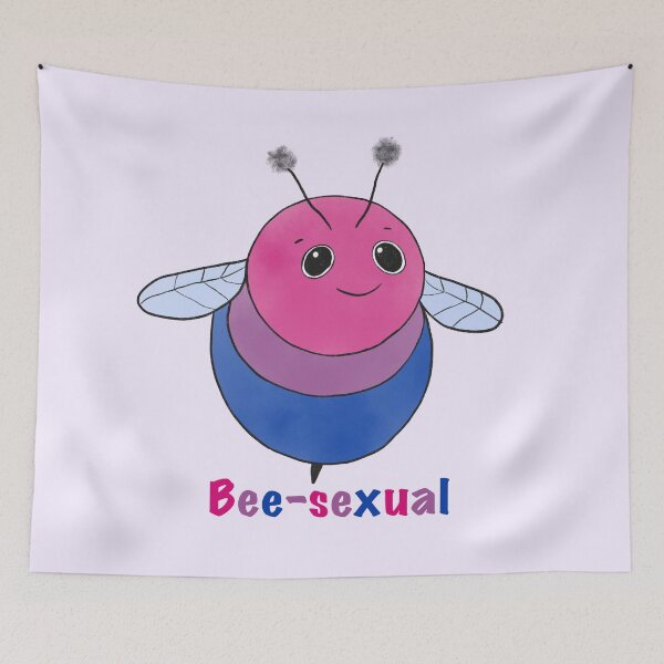 Item preview, Cute Hand Drawn Bee-sexual Bisexual Pride Bee designed and sold by SweetLilith.