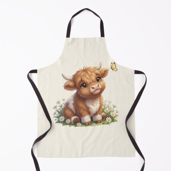 Item preview, Moo In Bloom Fluffy Highland Calf Daisy Field designed and sold by HumTumMe.