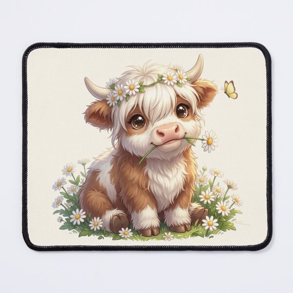 Item preview, Moo In Bloom Baby Highland Cow Daisy Crown designed and sold by HumTumMe.