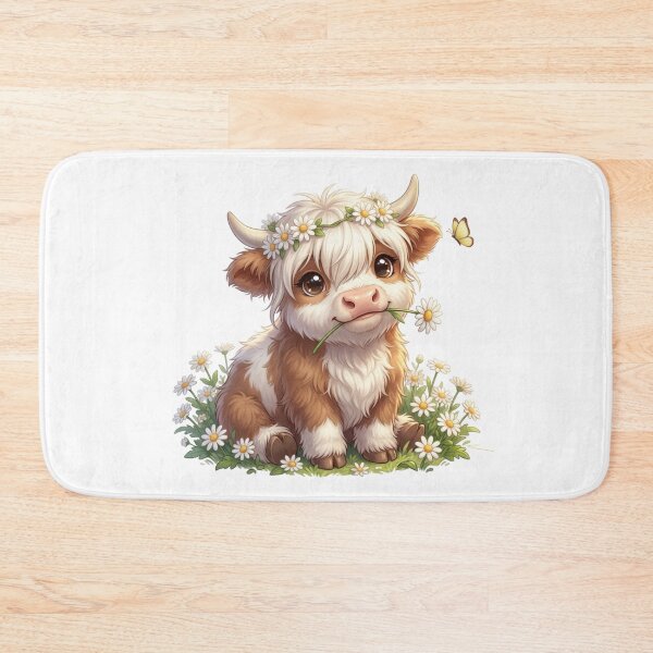 Item preview, Moo In Bloom Baby Highland Cow Daisy Crown designed and sold by HumTumMe.