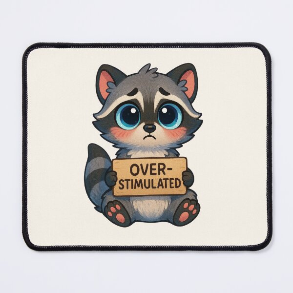 Item preview, Cute Overstimulated Raccoon designed and sold by SweetLilith.