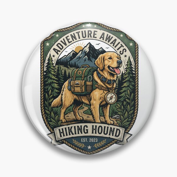 Item preview, Golden Retriever Hiking Club Adventure Trail Outdoor Explorer designed and sold by PictoVibe.