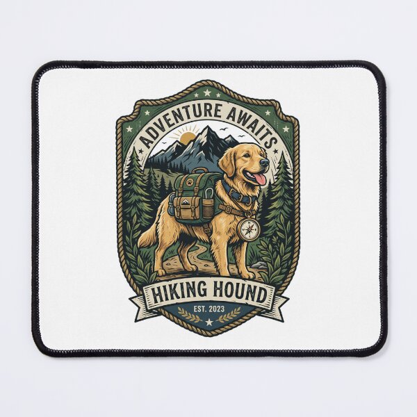 Item preview, Golden Retriever Hiking Club Adventure Trail Outdoor Explorer designed and sold by PictoVibe.