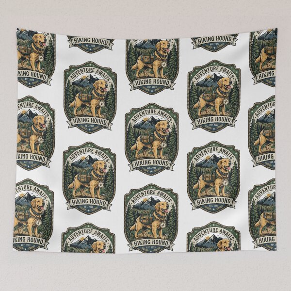 Item preview, Golden Retriever Hiking Club Adventure Trail Outdoor Explorer designed and sold by PictoVibe.