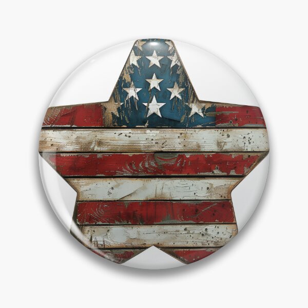 Item preview, Rustic USA Flag Star Distressed Wood Country Aesthetic designed and sold by NotasCreativa.