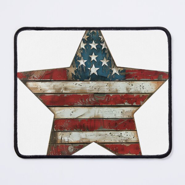 Item preview, Rustic USA Flag Star Distressed Wood Country Aesthetic designed and sold by NotasCreativa.