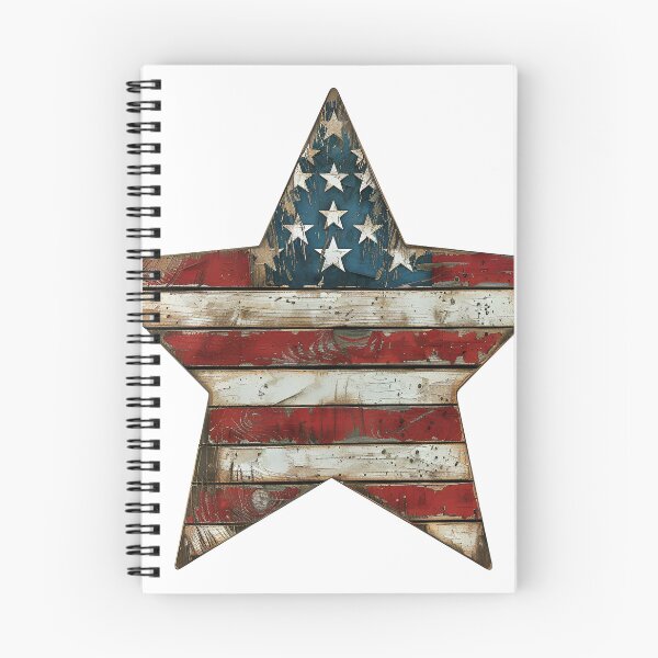 Item preview, Rustic USA Flag Star Distressed Wood Country Aesthetic designed and sold by NotasCreativa.