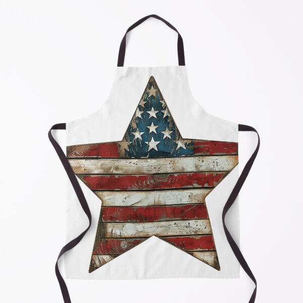 Aperçu de l'œuvre Étoile en Bois Rustique Drapeau USA Style Vintage créée et vendue par NotasCreativa.