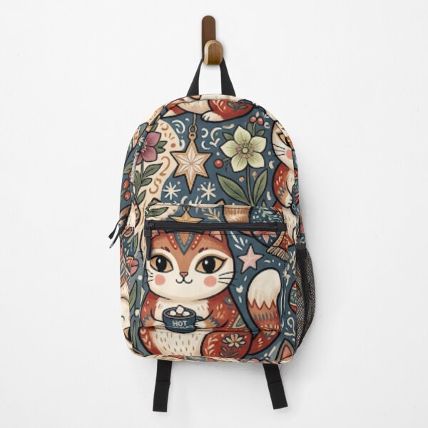 Item preview, Whimsical Folk Art Cat Pattern designed and sold by Iampoji.