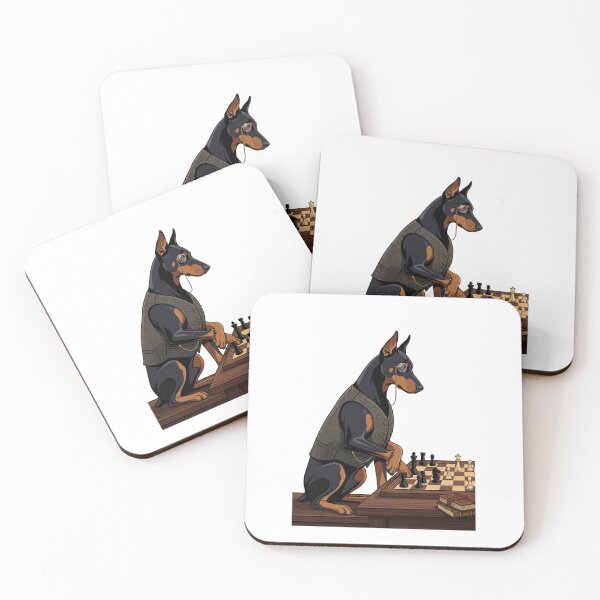 Item preview, Doberman Pinscher Chess Grandmaster Intelligent Board Game Nerd designed and sold by PictoVibe.