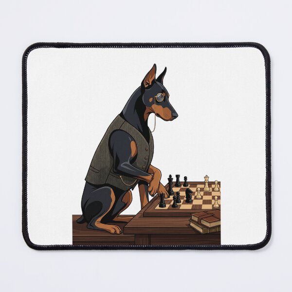 Item preview, Doberman Pinscher Chess Grandmaster Intelligent Board Game Nerd designed and sold by PictoVibe.