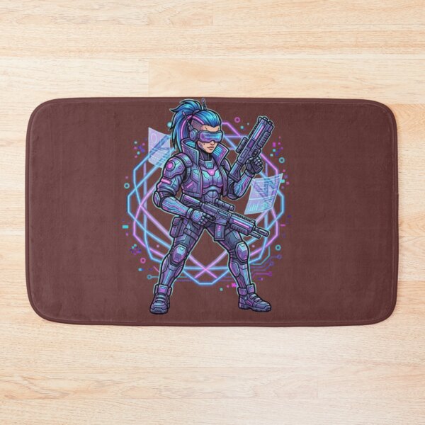 Item preview, Cyberpunk Female Warrior Futuristic Sci-Fi Soldier designed and sold by Dream Weave Studio.