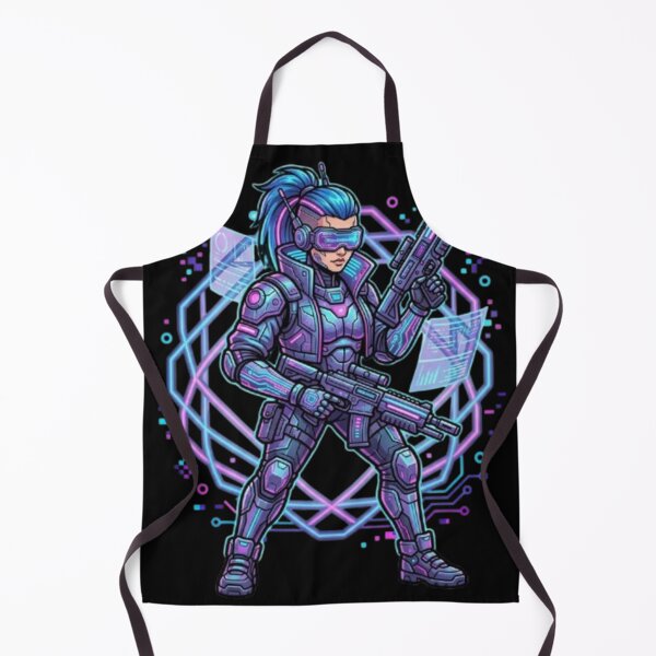 Item preview, Cyberpunk Female Warrior Futuristic Sci-Fi Soldier designed and sold by Dream Weave Studio.