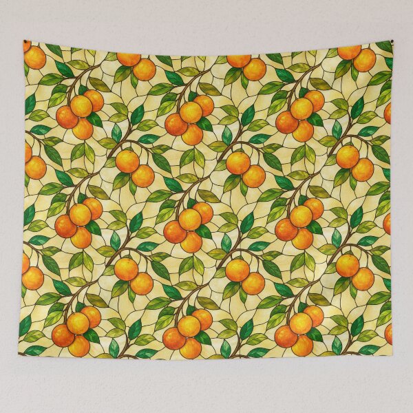 Item preview, Mediterranean Orange Grove Stained Glass Pattern designed and sold by Dresut.