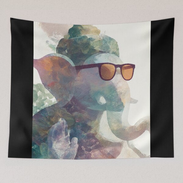 Item preview, Ganesha Transparent Vision Abstract Oil Painting Fine Art designed and sold by PANNARUK THAILAND.