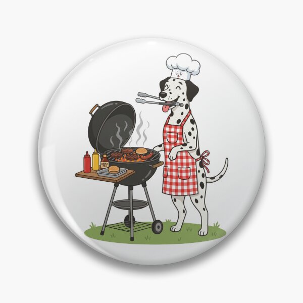 Item preview, Dalmatian BBQ Pitmaster Funny Backyard Grilling Chef Dad designed and sold by PictoVibe.
