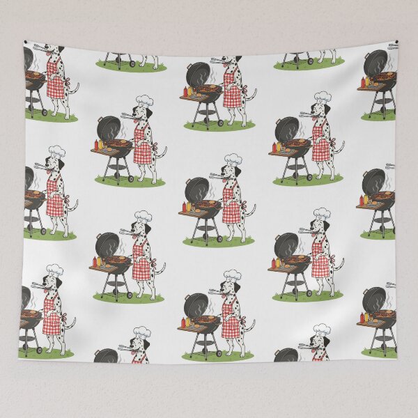 Item preview, Dalmatian BBQ Pitmaster Funny Backyard Grilling Chef Dad designed and sold by PictoVibe.