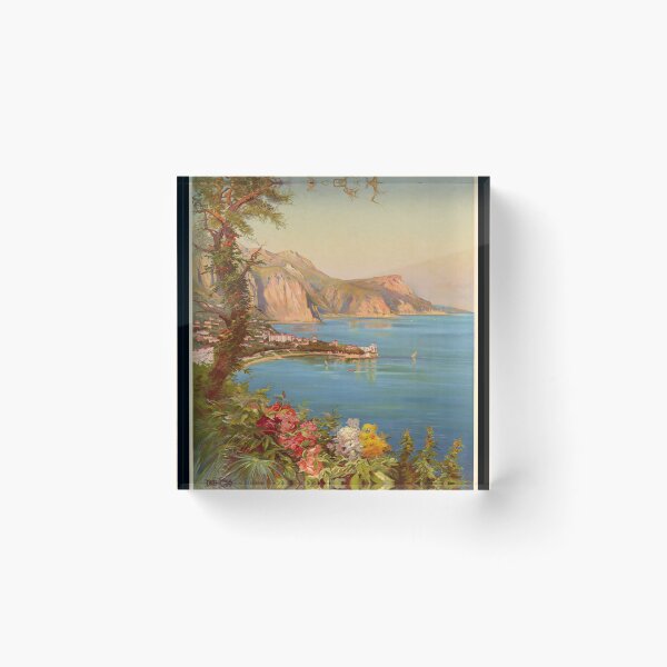 Item preview, Vintage Beaulieu-sur-Mer Travel Poster | French Riviera Art by Pierre Commarmond | Mediterranean Coastline Decorative Wall Art designed and sold by artofuniverse.