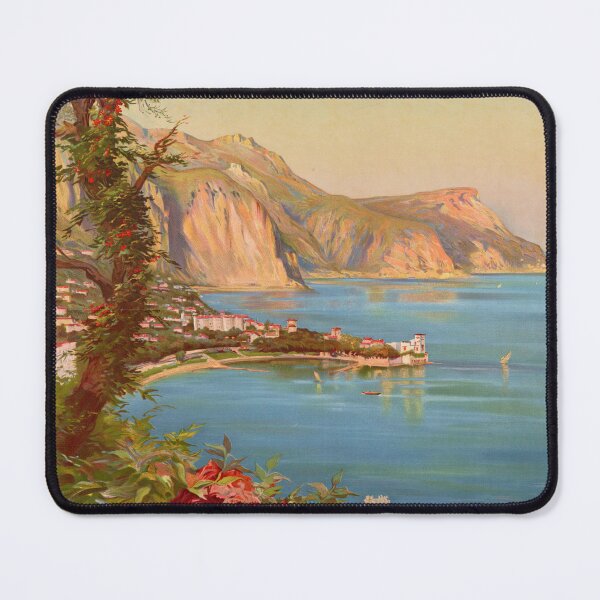 Item preview, Vintage Beaulieu-sur-Mer Travel Poster | French Riviera Art by Pierre Commarmond | Mediterranean Coastline Decorative Wall Art designed and sold by artofuniverse.