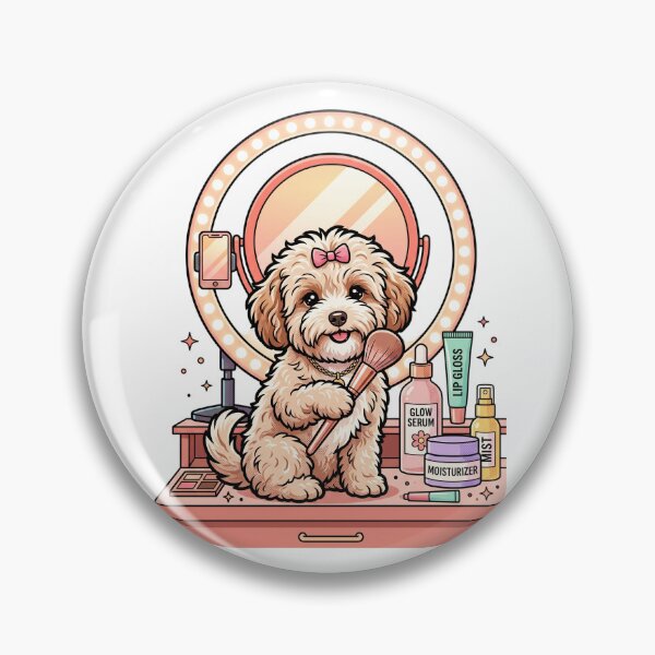 Item preview, Maltipoo Beauty Skincare Influencer Cute Makeup Vanity Vlogger designed and sold by PictoVibe.