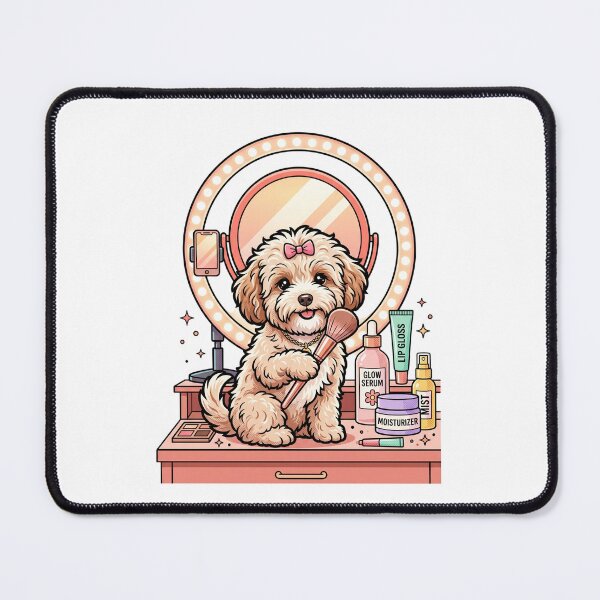 Item preview, Maltipoo Beauty Skincare Influencer Cute Makeup Vanity Vlogger designed and sold by PictoVibe.
