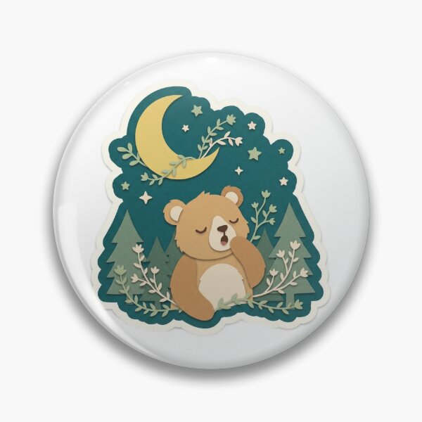 Item preview, Dreamy Bear Cub Under a Moonlit Sky designed and sold by belajarubic.