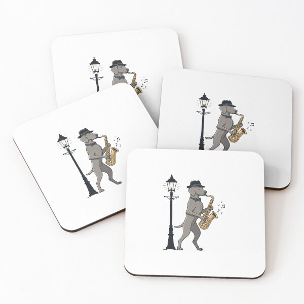 Item preview, Weimaraner Jazz Saxophone Player Smooth Blues Music Band designed and sold by PictoVibe.