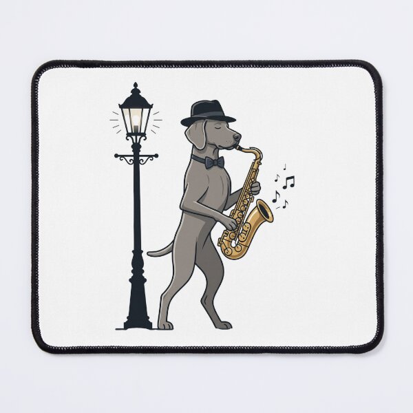 Item preview, Weimaraner Jazz Saxophone Player Smooth Blues Music Band designed and sold by PictoVibe.