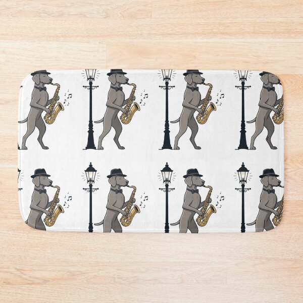 Item preview, Weimaraner Jazz Saxophone Player Smooth Blues Music Band designed and sold by PictoVibe.