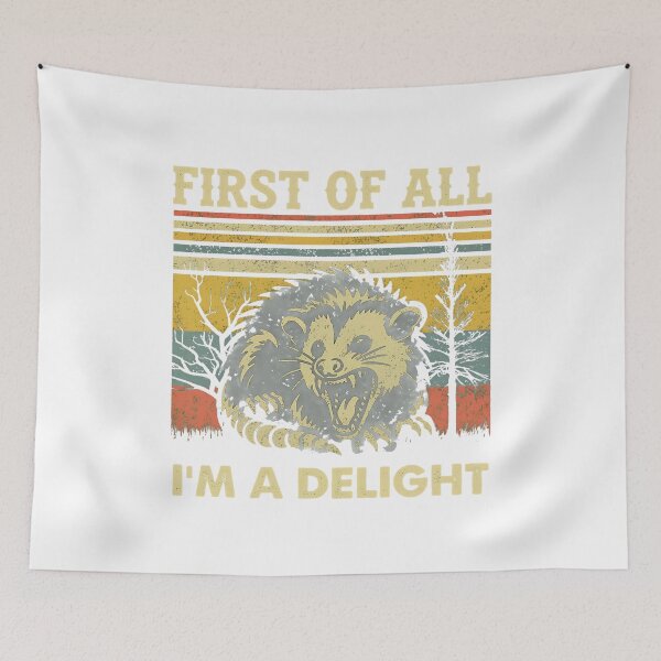 Item preview, Delightful Possum Retro Animal Statement  designed and sold by HumorInHues.