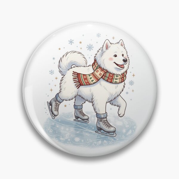 Item preview, Samoyed Winter Ice Skater Cute Fluffy Figure Skating designed and sold by PictoVibe.
