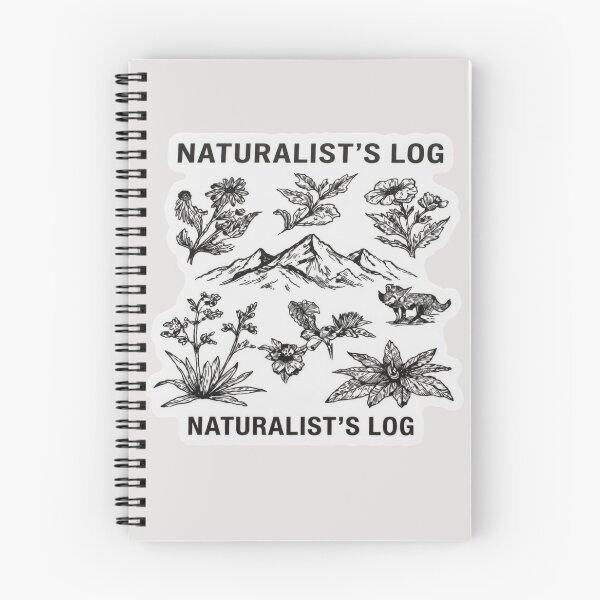 Item preview, Vintage Naturalist Log Wildflower Sticker designed and sold by Articulated Vibes.