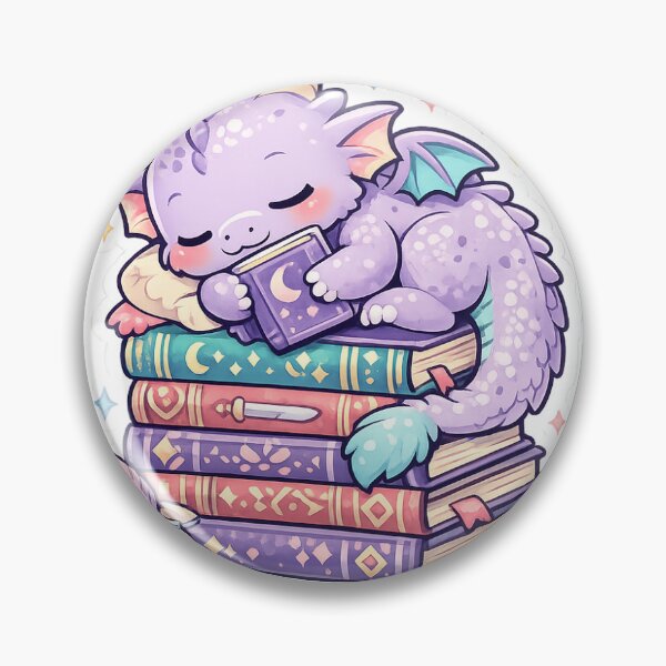 Item preview, Emotional Support Dragon Sticker Kawaii Fantasy Book Lover Aesthetic for BookTok Readers & Collectors designed and sold by CutePrintCorner.