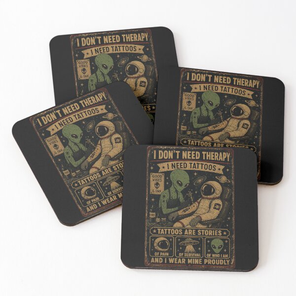 Item preview, Alien Tattoo Artist and Astronaut Vintage Space Ink designed and sold by eliramaison.