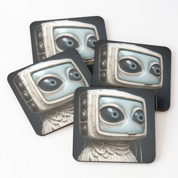 Item preview, Friendly Blue Face TV Head  designed and sold by UrbanTempleArt.