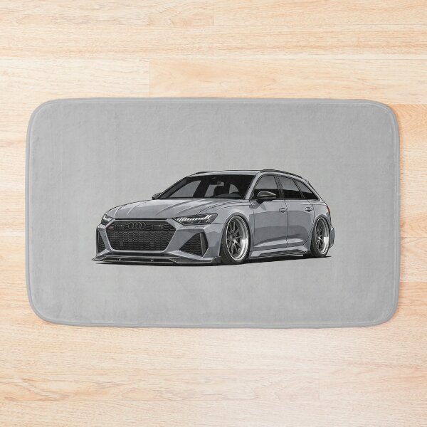 Item preview, Audi RS6 Avant C8 Nardo Gray Custom Stance Wagon Illustration designed and sold by Motorline44.