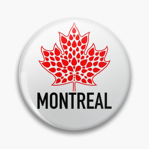 Item preview, MONTREAL REDMODERN MAPLE LEAF EMBLEM designed and sold by Great Canadian Collective.