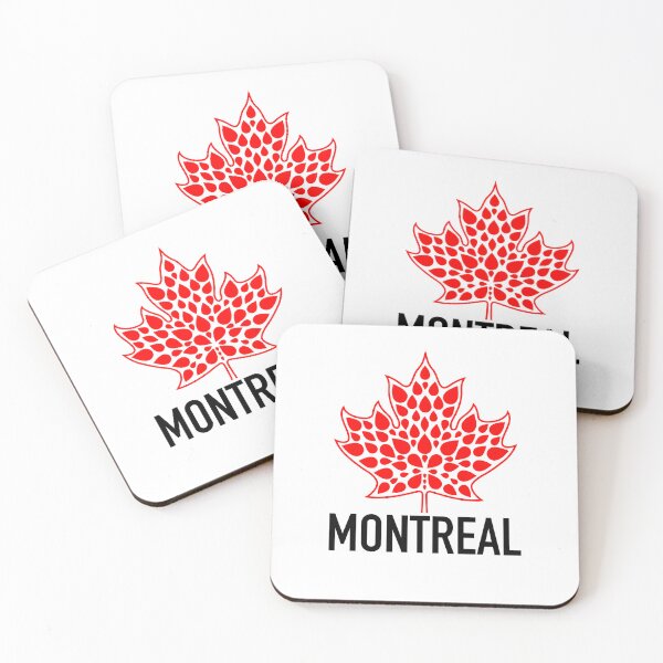Item preview, MONTREAL REDMODERN MAPLE LEAF EMBLEM designed and sold by Great Canadian Collective.