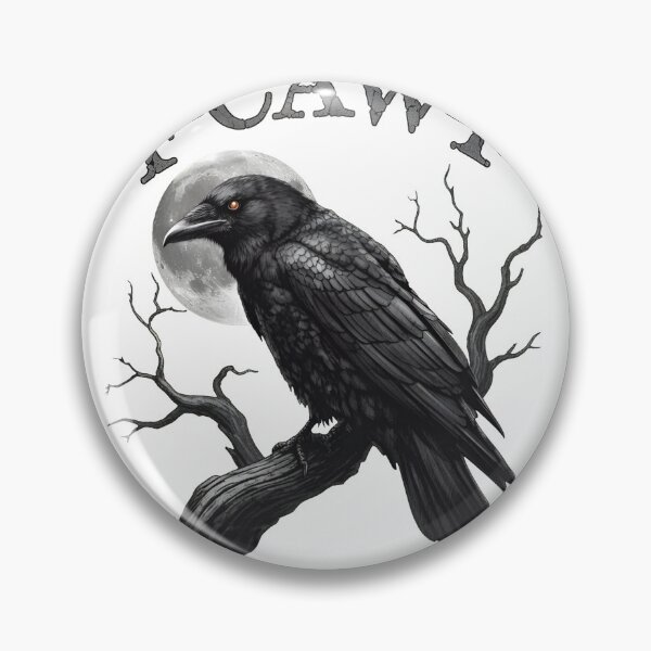 Item preview, Gothic Raven Moon Bird Phrase Design designed and sold by HumorInHues.