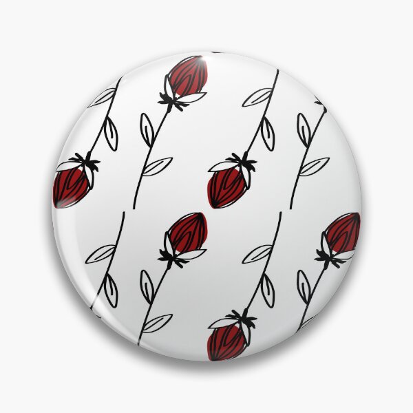 Item preview, Diagonal floral (deep red on white) designed and sold by Boy and Belugee.