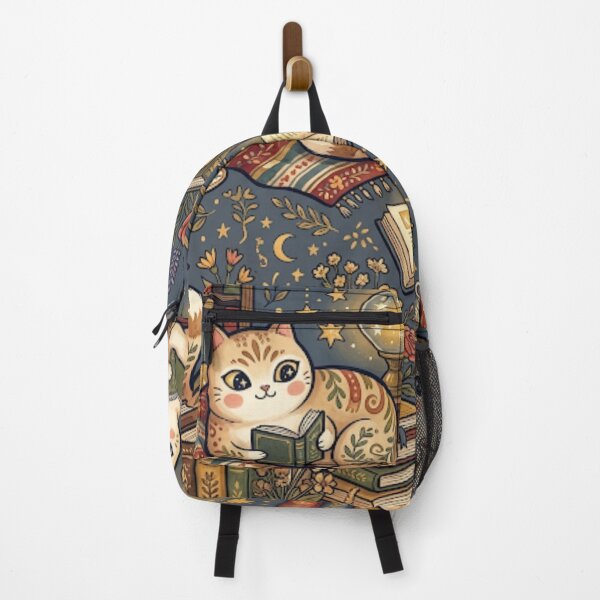 Item preview, Cozy Fantasy Library Cats for Book Lovers designed and sold by Iampoji.