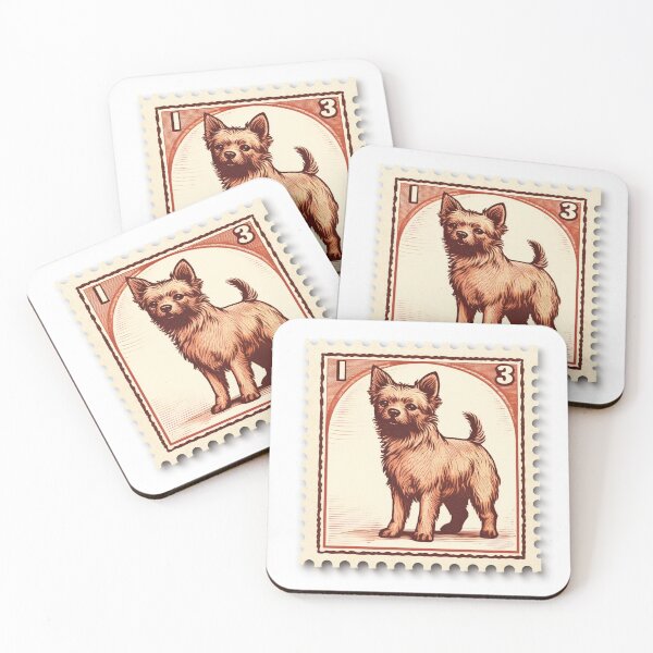 Item preview, Terrier Dog Stamp Vintage Aesthetic designed and sold by better0ffread.